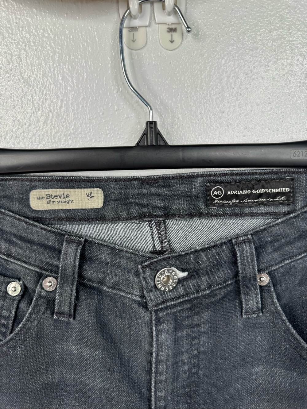 AG Adriano Goldschmied Stevie Jeans Womens 29 Charcoal Gray Slim Straight - Picture 3 of 7